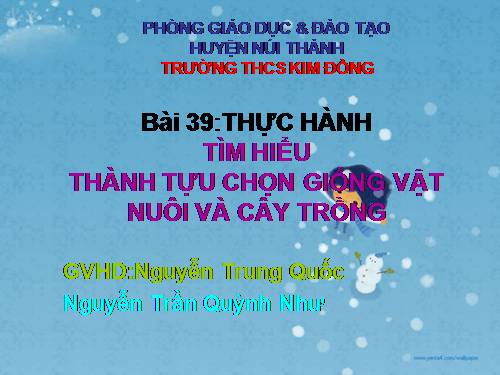 Bài 39. Thực hành: Tìm hiểu thành tựu chọn giống vật nuôi và cây trồng