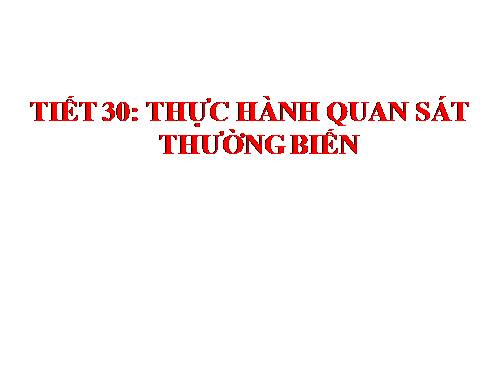 Bài 27. Thực hành: Quan sát thường biến