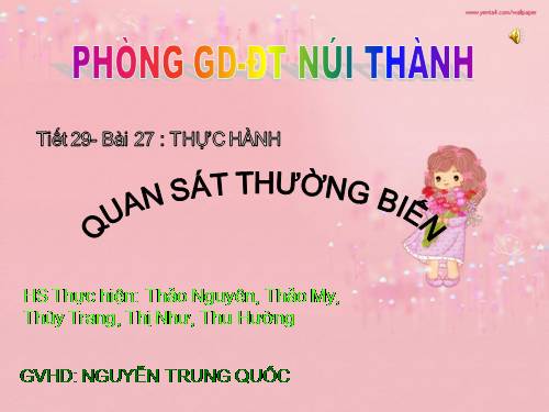 Bài 27. Thực hành: Quan sát thường biến