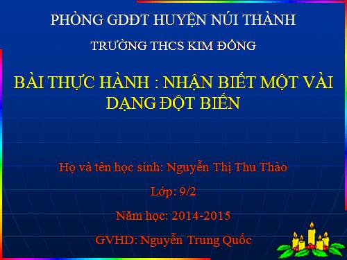 Bài 26. Thực hành: Nhận biết một vài dạng đột biến