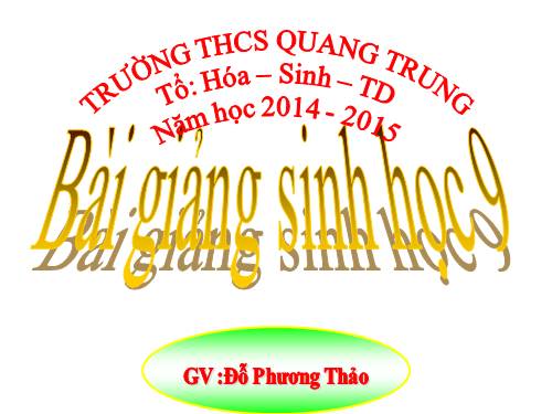 Bài 11. Phát sinh giao tử và thụ tinh