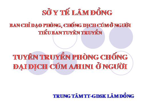 bài giảng về cúm H1N3