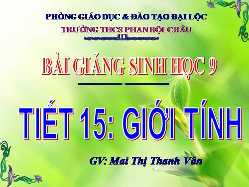 Bài 12. Cơ chế xác định giới tính