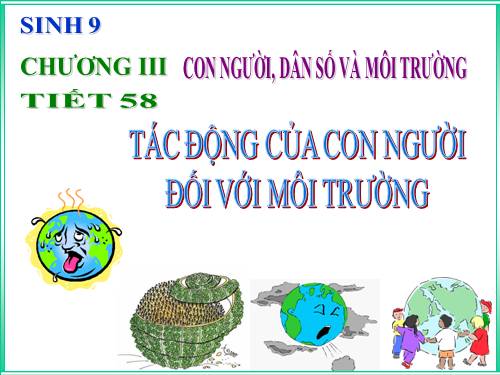 Bài 53. Tác động của con người đối với môi trường