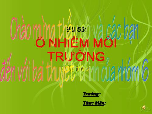 Bài 55. Ô nhiễm môi trường (tiếp theo)