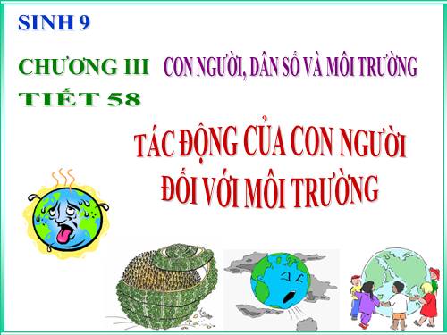 Bài 53. Tác động của con người đối với môi trường