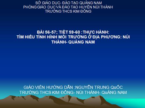 Bài 56. Thực hành: Tìm hiểu tình hình môi trường ở địa phương