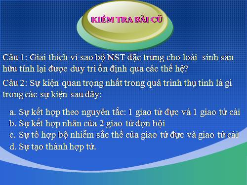 Bài 12. Cơ chế xác định giới tính