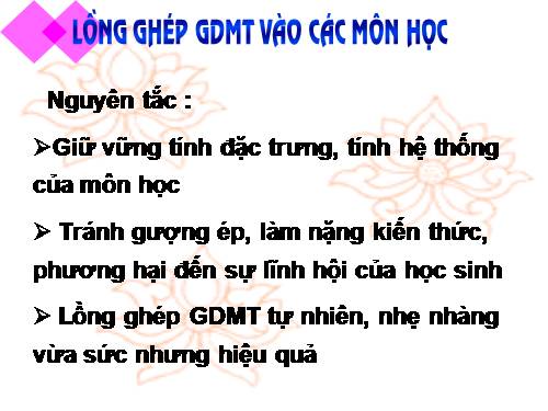 Lồng ghép GDMT