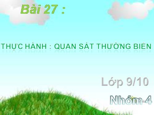 Bài 27. Thực hành: Quan sát thường biến