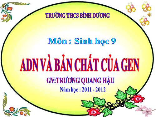 Bài 16. ADN và bản chất của gen