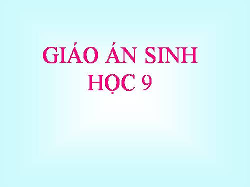 Bài 11. Phát sinh giao tử và thụ tinh