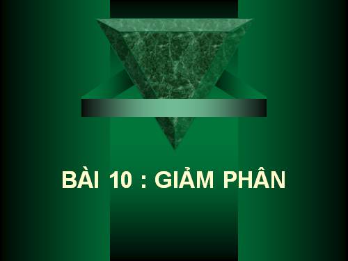 Bài 10. Giảm phân