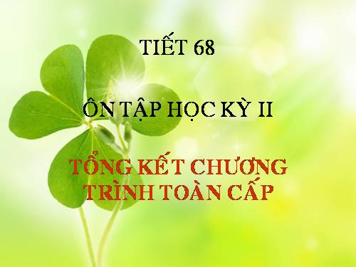 Bài 64. Tổng kết chương trình toàn cấp