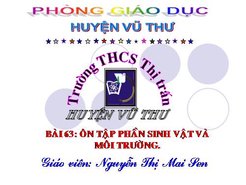 Bài 63. Ôn tập phần Sinh vật và môi trường