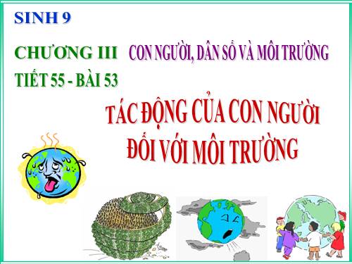 Bài 53. Tác động của con người đối với môi trường