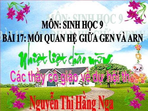 Bài 17. Mối quan hệ giữa gen và ARN