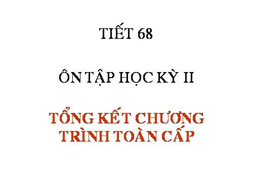 Bài 64. Tổng kết chương trình toàn cấp