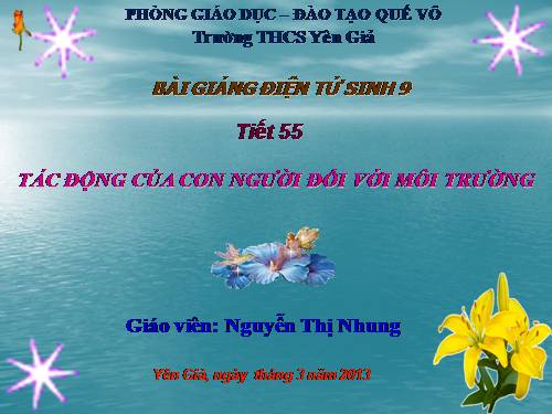 Bài 53. Tác động của con người đối với môi trường