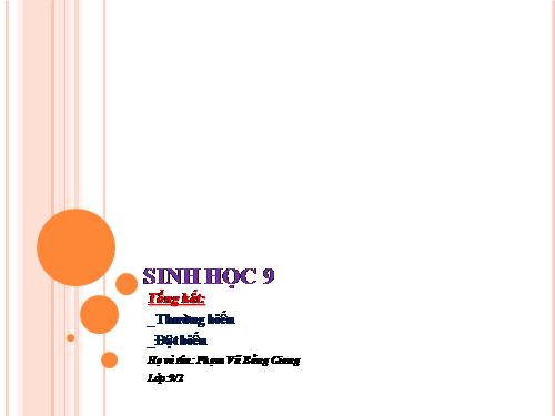 thường biến-đột biến