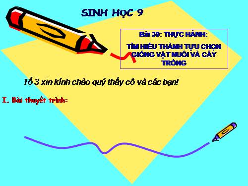 Bài 39. Thực hành: Tìm hiểu thành tựu chọn giống vật nuôi và cây trồng