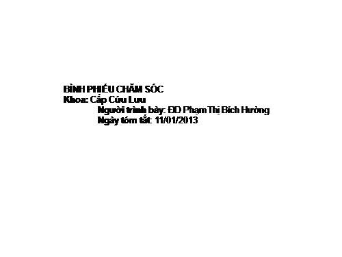 BÌNH PHIẾU CHĂM SÓC