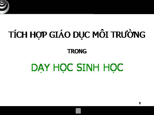 Dạy tích hợp môn Sinh