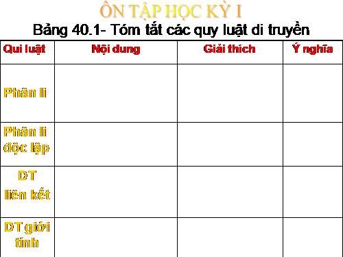 Bài 40. Ôn tập phần Di truyền và biến dị