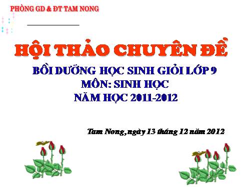 chuyên đề BDHSG MÔN SINH PHẦN 2