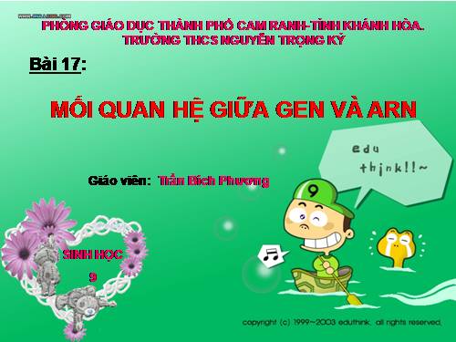 Bài 17. Mối quan hệ giữa gen và ARN