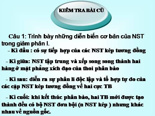 Bài 11. Phát sinh giao tử và thụ tinh