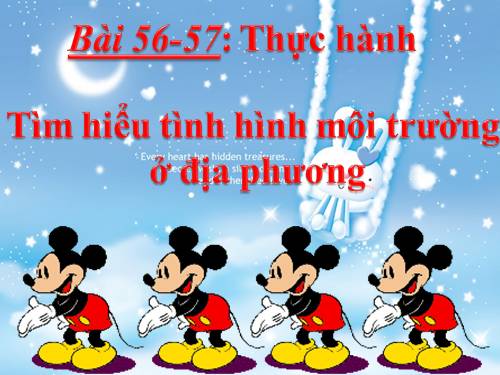 Bài 56. Thực hành: Tìm hiểu tình hình môi trường ở địa phương