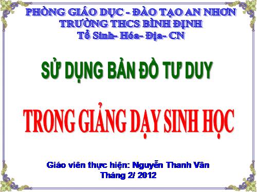 Bản đồ tư duy trong dạy học môn Sinh