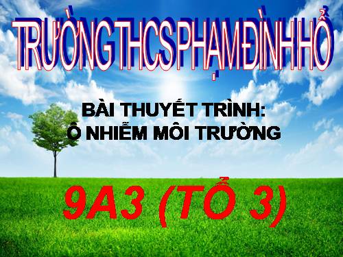 Bài 54. Ô nhiễm môi trường