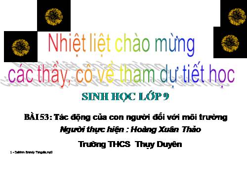 Bài 53. Tác động của con người đối với môi trường