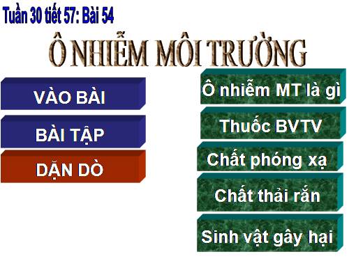 Bài 54. Ô nhiễm môi trường