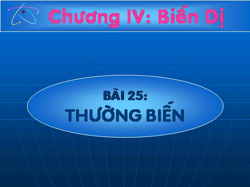 Bài 25. Thường biến