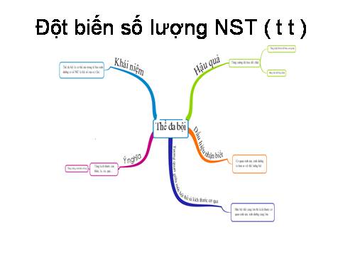 ĐỘT BIẾN SỐ LƯỢNG NST ( TT ) CÓ SỬ DỤNG BẢN ĐỒ TƯ DUY