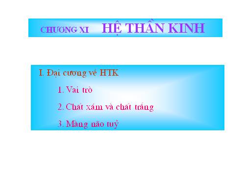 Hệ thần kinh