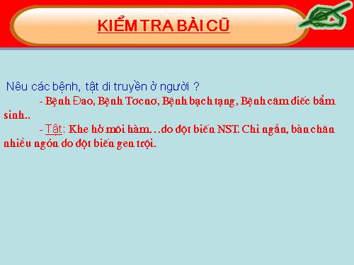 Bài 30. Di truyền học với con người