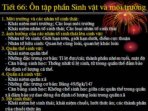 Bài 63. Ôn tập phần Sinh vật và môi trường