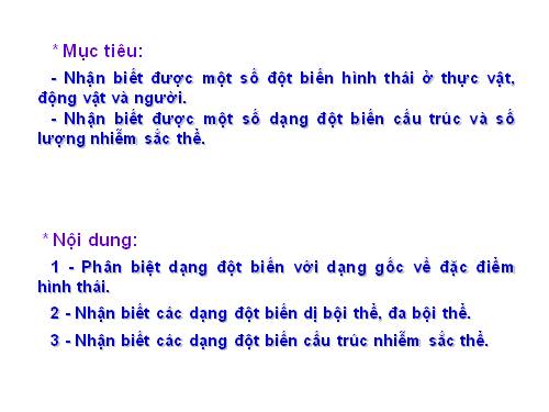 Bài 26. Thực hành: Nhận biết một vài dạng đột biến