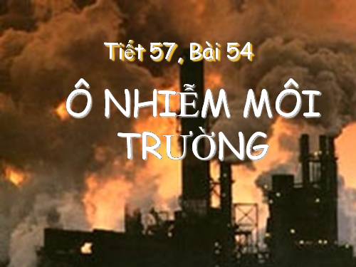 Bài 54. Ô nhiễm môi trường