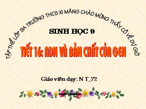 Bài 16. ADN và bản chất của gen