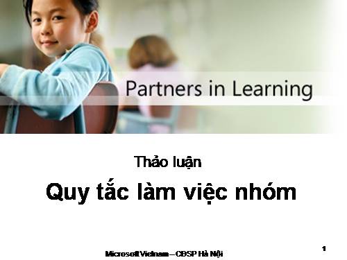 QUY TẮC LÀM VIỆC NHÓM