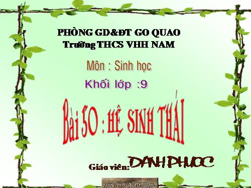 Bài 50. Hệ sinh thái