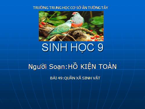 Bài 49. Quần xã sinh vật