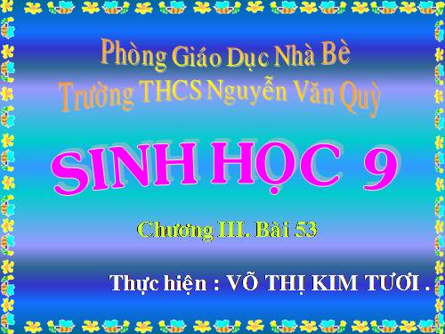 Bài 53. Tác động của con người đối với môi trường