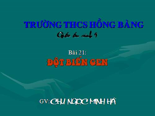 Bài 21. Đột biến gen