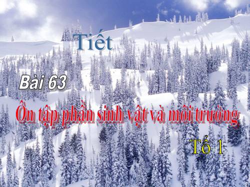Bài 63. Ôn tập phần Sinh vật và môi trường